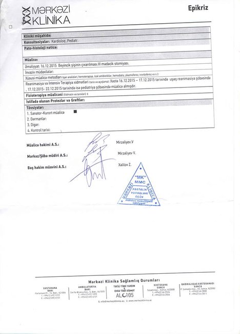 Balaca Alicanın xilası üçün 15 min manat lazımdır - FOTOLAR