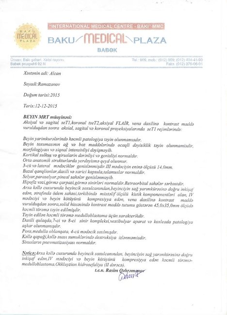 Balaca Alicanın xilası üçün 15 min manat lazımdır - FOTOLAR