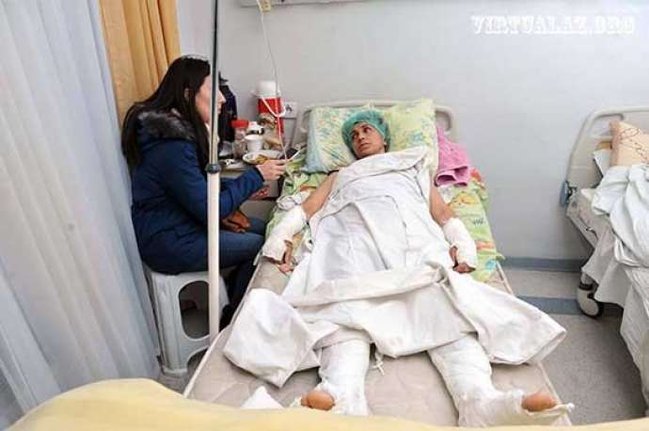 Polislərin döydüyü qadın özünü 3-cü mərtəbədən atdı: 