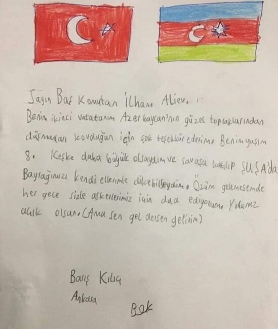Türkiyəli uşaq İlham Əliyevə yazdığı məktubla KÖVRƏLTDİ: "Gəl desən, gələrəm..." - FOTO