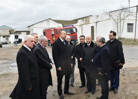Prezidentin hadisə yerindən FOTOLARI