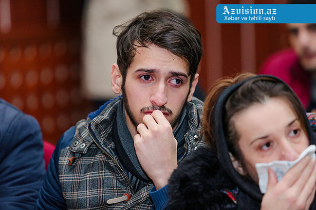 Zakir Həsənov və Mədət Quliyev şəhid Çingizlə vida mərasimində - FOTOLAR