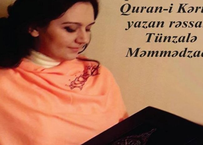 Dünyada ipəkdən olan ilk "Quran-i Kərim"i azərbaycanlı qız hazırladı - FOTO