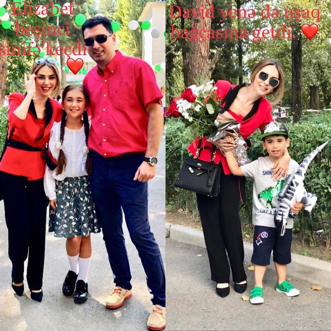 Manana qızı, oğlu və həyat yoldaşı ilə - FOTO