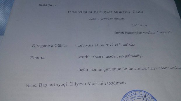 Bakıda məktəb direktorunun əxlaqsız təklifi müəlliməni işsiz qoydu - FOTOLAR