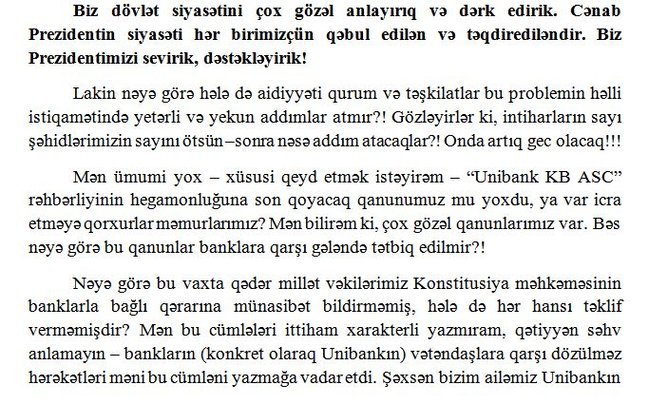 "Bu bankın özbaşınalığı dayanmasa, ailəlikcə İNTİHAR EDƏCƏYİK" - Sahibkar deputatlara ŞİKAYƏT ETDİ