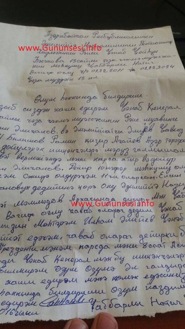 Dilini kəsən məhkumun atası: 