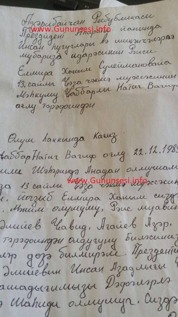 Dilini kəsən məhkumun atası: 