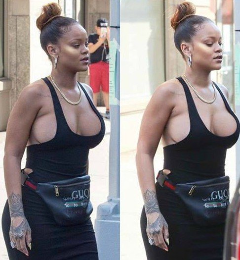 Rihannanın biabırçı geyimi - FOTO