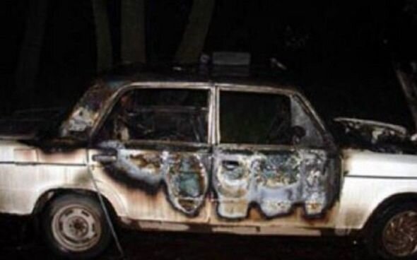 Şəmkir sakini özünü avtomobilində yandıraraq intihar etdi - FOTO