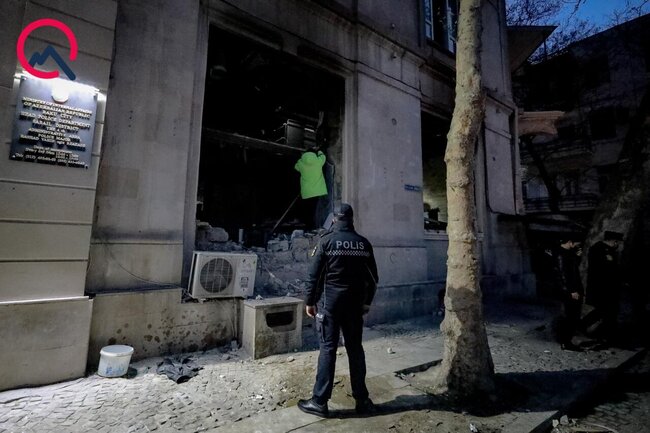 Partlayışdan geriyə qalan mənzərə... - FOTOlar