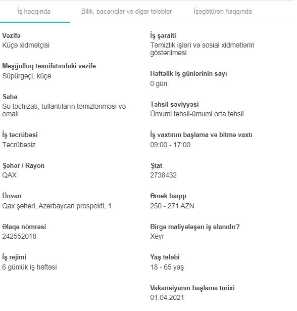 İşsizlərin NƏZƏRİNƏ! Dövlət iş yerlərini açıqladı - 2500 AZN maaş