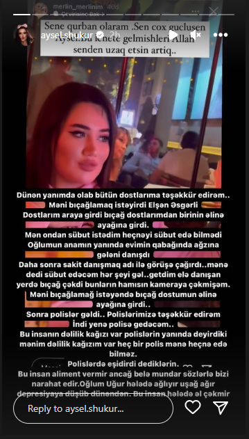 Keçmiş həyat yoldaşı Aysel Şükürü bıçaqlamaq istədi - FOTOLAR