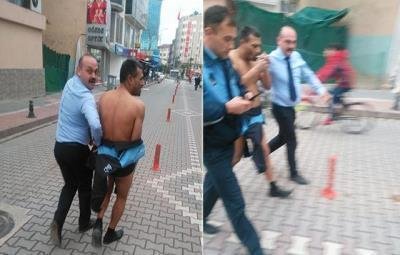 Şəhərin ortasında biabırçılıq - paltarlarını soyunun çılpaq gəzməyə başladı -