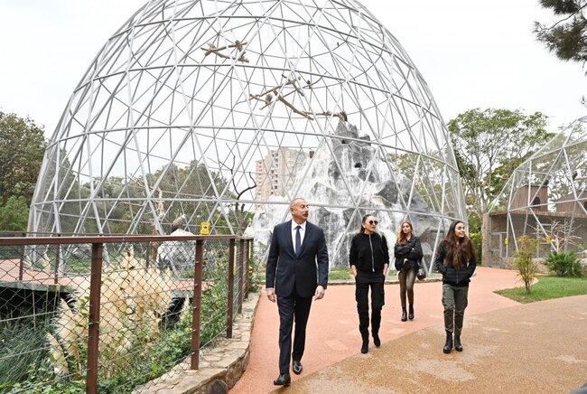 Prezidentlə ailəsi zooparkın açılışında - FOTOLAR