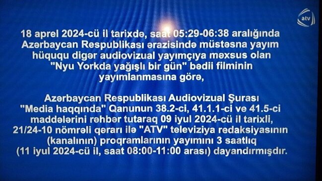 ATV-nin yayımı DAYANDIRILDI - FOTO