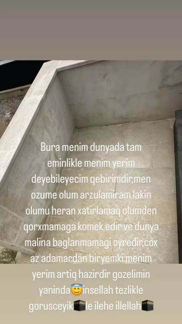 "Toppuş bacı"nın əri özünə məzar yeri hazırlatdı - FOTO