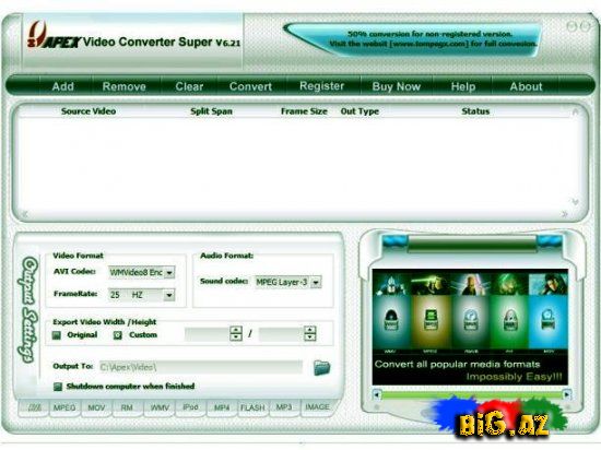 Apex Video Converter Super 7.34