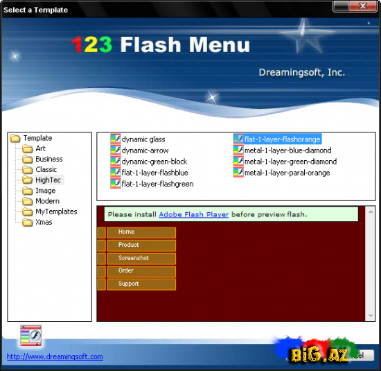 Dreamingsoft 123 Flash Menu 4.1.5.1400