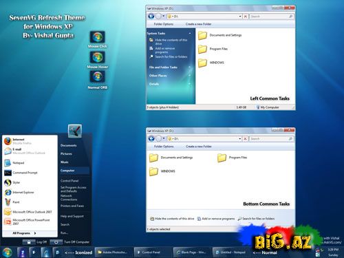 XP’yə Windows 7 Görünüşü Verən SevenVG Teması