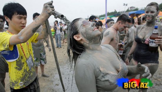 Koreyada palçıq festivalı