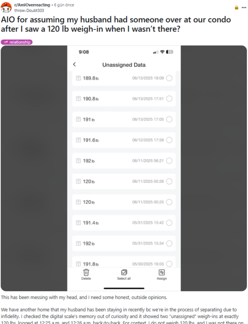 Ərinin ona xəyanət etdiyini evdəki tərəzidən öyrəndi - FOTOlar