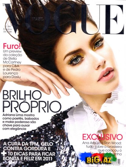 Adriana Lima Vogue Brazil jurnalı üçün poza verdi