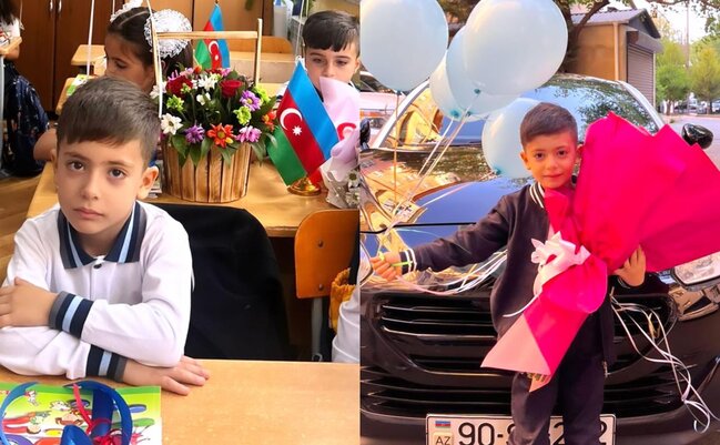 Övladlarını birinci sinfə yola saldılar - Fotolar