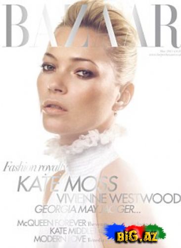 Məşhur model Kate Moss Vogue və Bazaar jurnalında