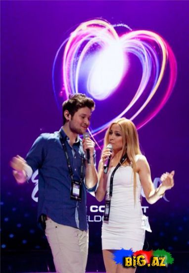 Ell & Nikki Eurovision səhnəsində ilk məşqlərini etdilər [Foto+Video]