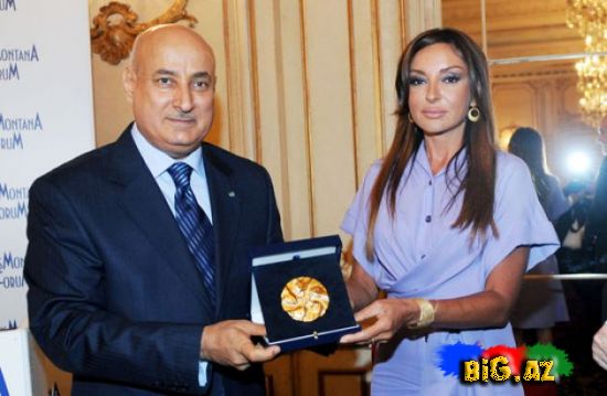 Azərbaycanın First Lady`sinə Krans Montana Forumunun Qızıl Medalı verildi