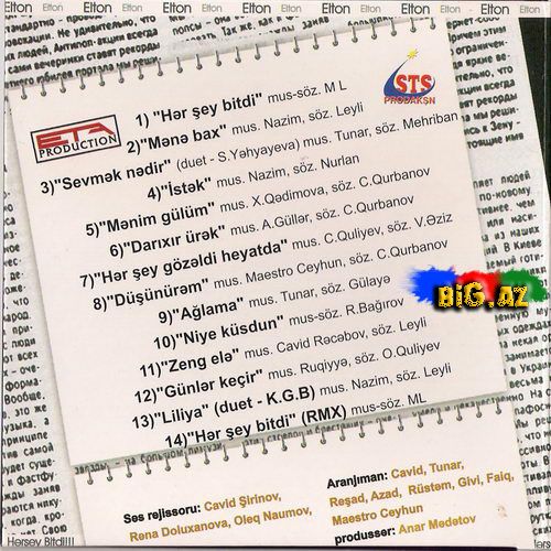 Elton Hüseynəliyev - Hər Şey Bitdi 2011 Full Albom | CD-Rip