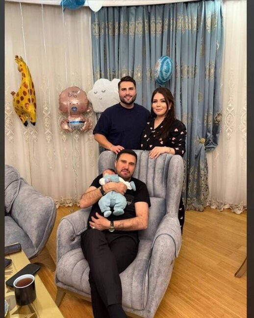 Nadir oğlu və gəlini ilə - FOTO