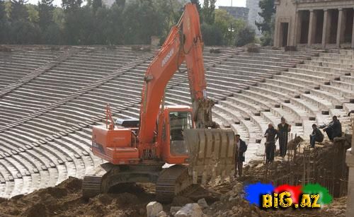 Təmirə dayanmış Tofiq Bəhramov adına Respublika stadionu (Foto)
