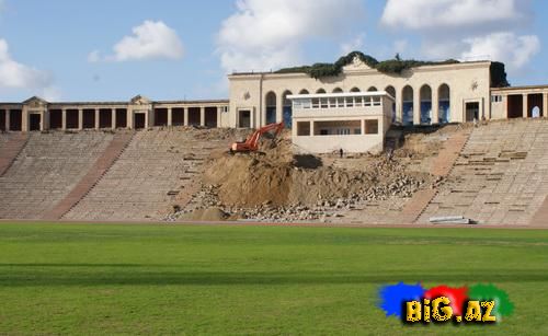 Təmirə dayanmış Tofiq Bəhramov adına Respublika stadionu (Foto)
