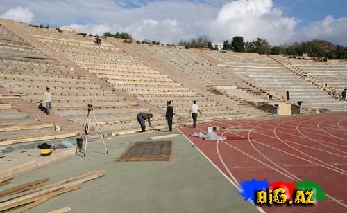 Təmirə dayanmış Tofiq Bəhramov adına Respublika stadionu (Foto)
