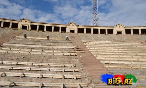 Təmirə dayanmış Tofiq Bəhramov adına Respublika stadionu (Foto)