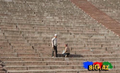 Təmirə dayanmış Tofiq Bəhramov adına Respublika stadionu (Foto)