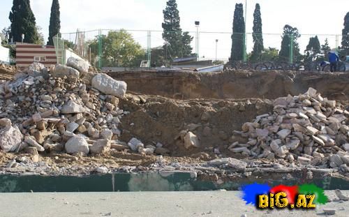 Təmirə dayanmış Tofiq Bəhramov adına Respublika stadionu (Foto)