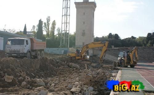 Təmirə dayanmış Tofiq Bəhramov adına Respublika stadionu (Foto)