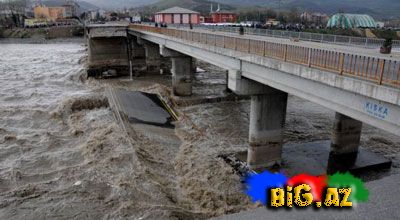 Bakı-Quba-Rusiya yolunda 118 m-lik körpü qəzalı vəziyyətə düşdü