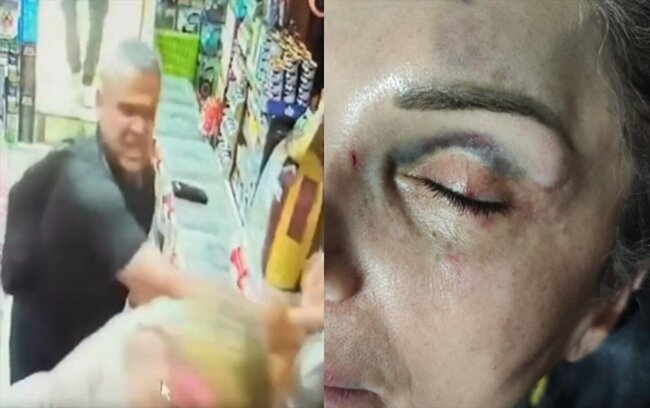Bakıda kişi qadını mağazada döydü - SAXLANILDI - VİDEO