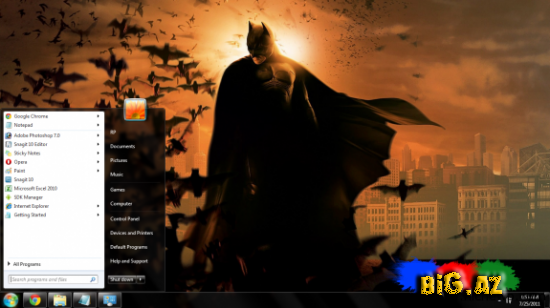 Dark Knight Rises Windows 7 (Tema)