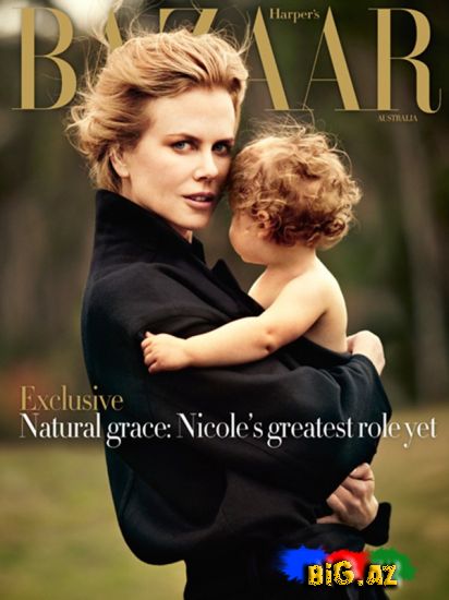 Nicole Kidman qızları ilə birlikdə Harper’s Bazaar jurnalının İyun-İyul sayında (Fotolar)