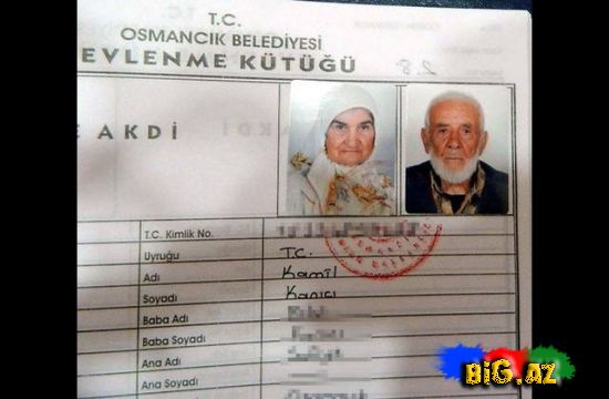86 yaşlı kişi 80 yaşlı qadınla evləndi (Foto)