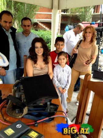 Türkiyənin tanınmış aktrisası Aydan Şener Masallı rayonunda (Fotolar)