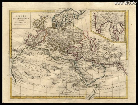 Qafqazın 1870-ci ilə aid xəritəsi (Foto)