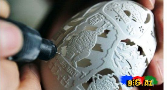 Yumurta qabığından möcüzələr yaradır (Foto)