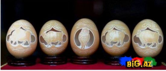 Yumurta qabığından möcüzələr yaradır (Foto)