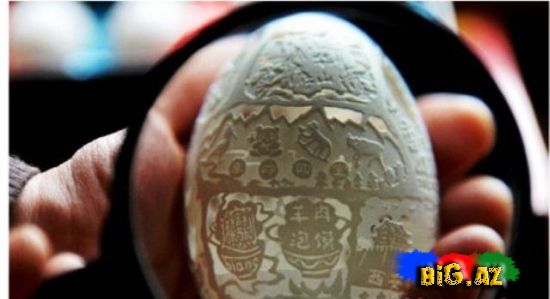 Yumurta qabığından möcüzələr yaradır (Foto)